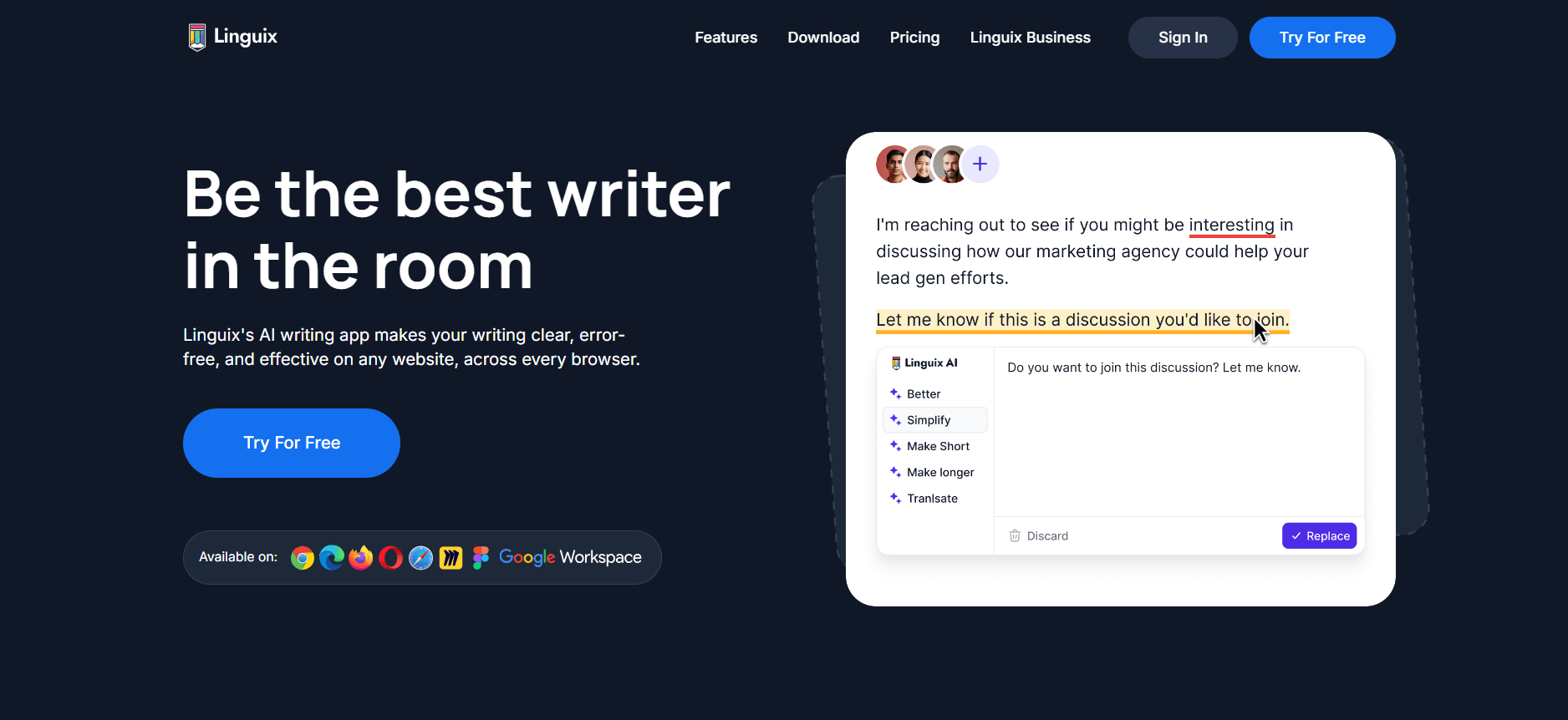 Linguix - Grammar & AI Writing App to Write Effortlessly 