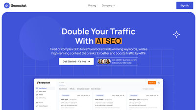 SEOrocket – Double Your Traffic with AI SEO