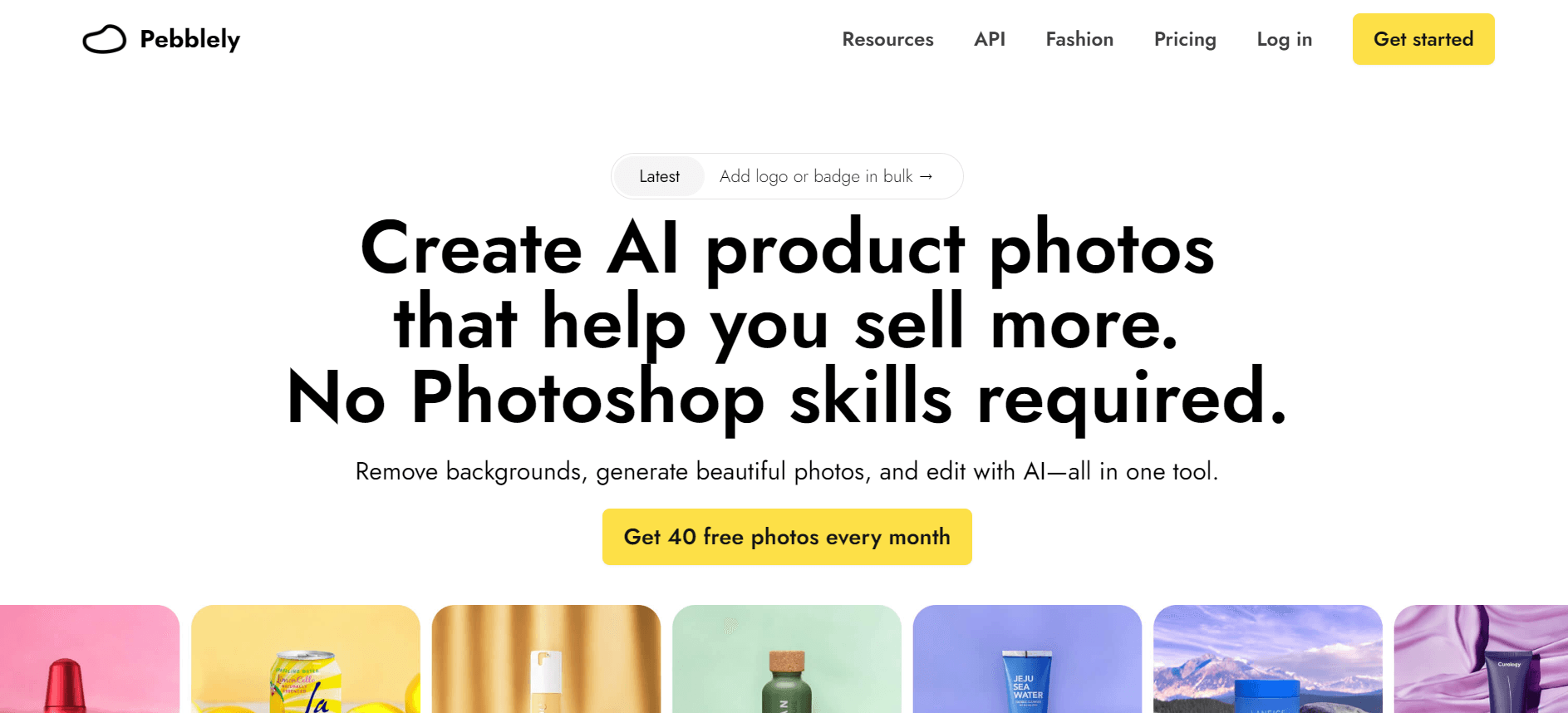 Pebblely - Create Stunning Product Photos