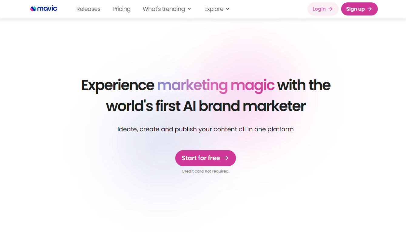 Mavic - Your AI-Powered Brand Marketer for Effortless Marketing