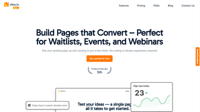 Sikey.io – Effortlessly Build High-Performance Landing Pages