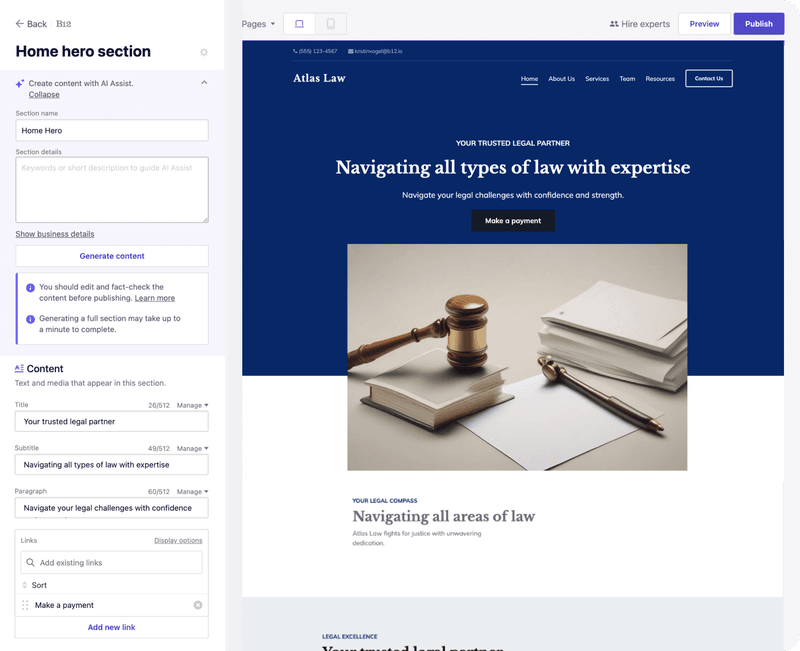 The AI website platform that works for you