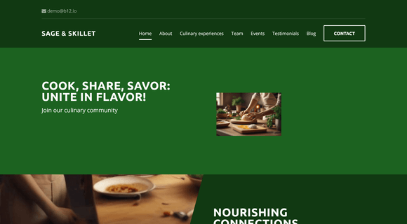 Cooking community website