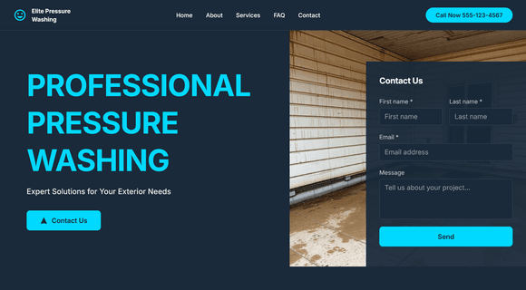 Pressure washing website