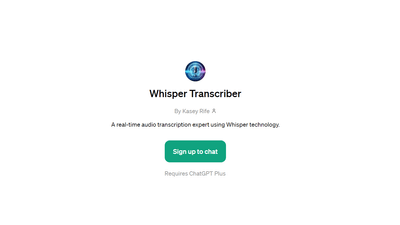 Whisper Transcriber - Convenient Transcriptions