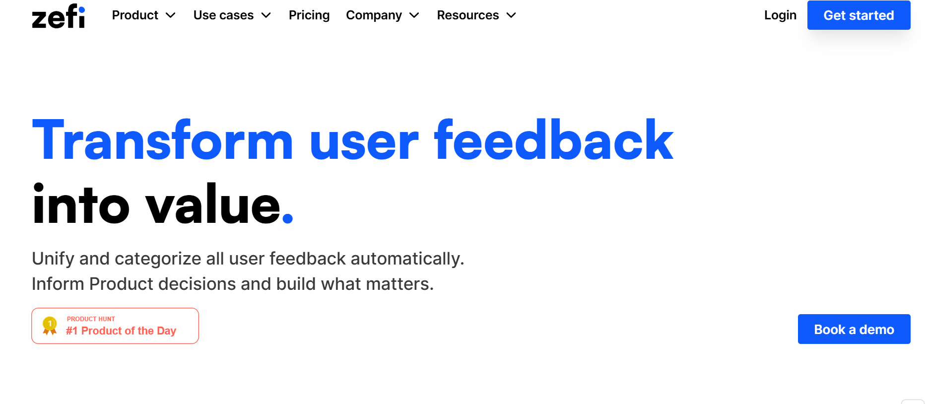 Zefi - Turn Customer Feedback into Actionable Insights