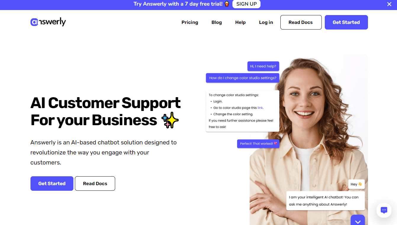 Title: Answerly - AI Customer Support For Your Business