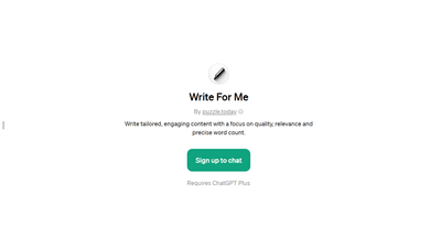 Write for Me - Effortless Content Generation