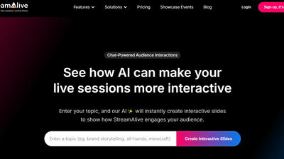 StreamAlive - Create Interactive Slides to Engage Audiences