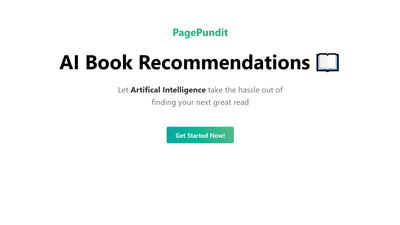 PagePundit - Get Personalized Book Recommendations 