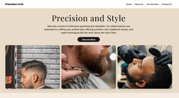 Barbershop website template