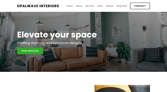 Interior design firm website 