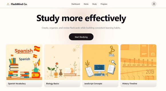 Flashcard app template