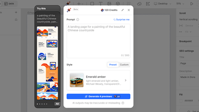 Dora AI - Build a Site in One Prompt (No-Code Platform)