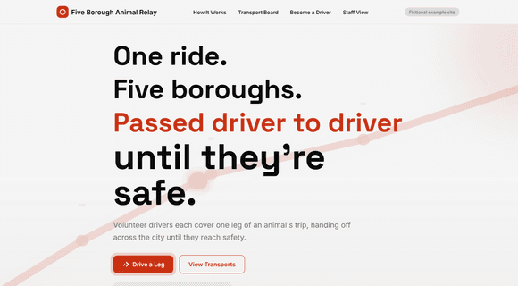 Animal transport coordination website