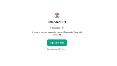 Calendar GPT - Powerful Calendar Assistant by Zapier 