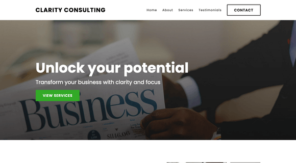 Business consultant website