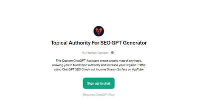 Topical Authority For SEO GPT Generator