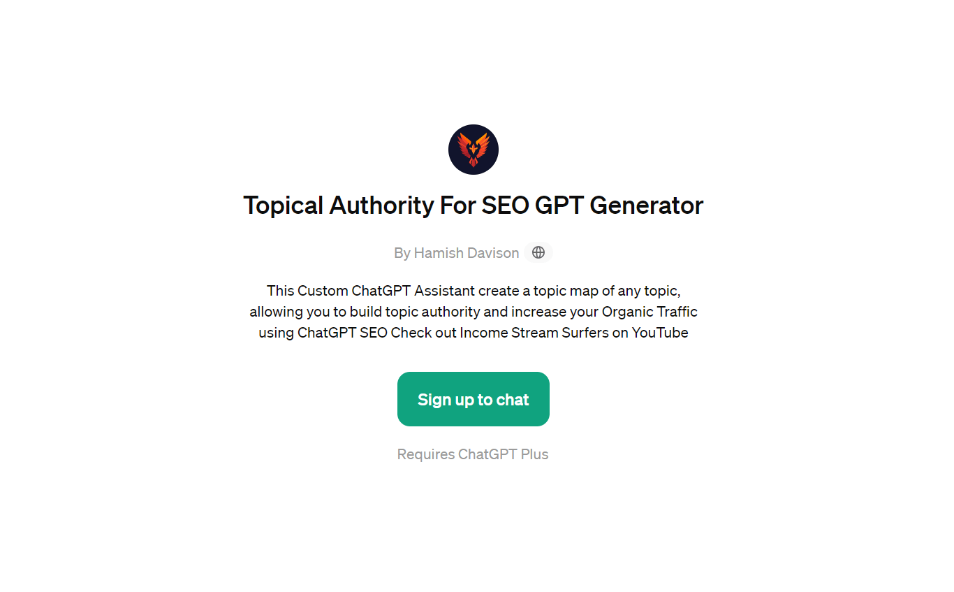 Topical Authority For SEO GPT Generator