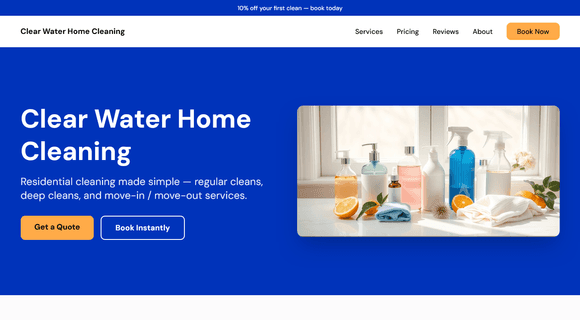Cleaning service website