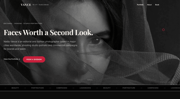Portrait & fashion photographer portfolio