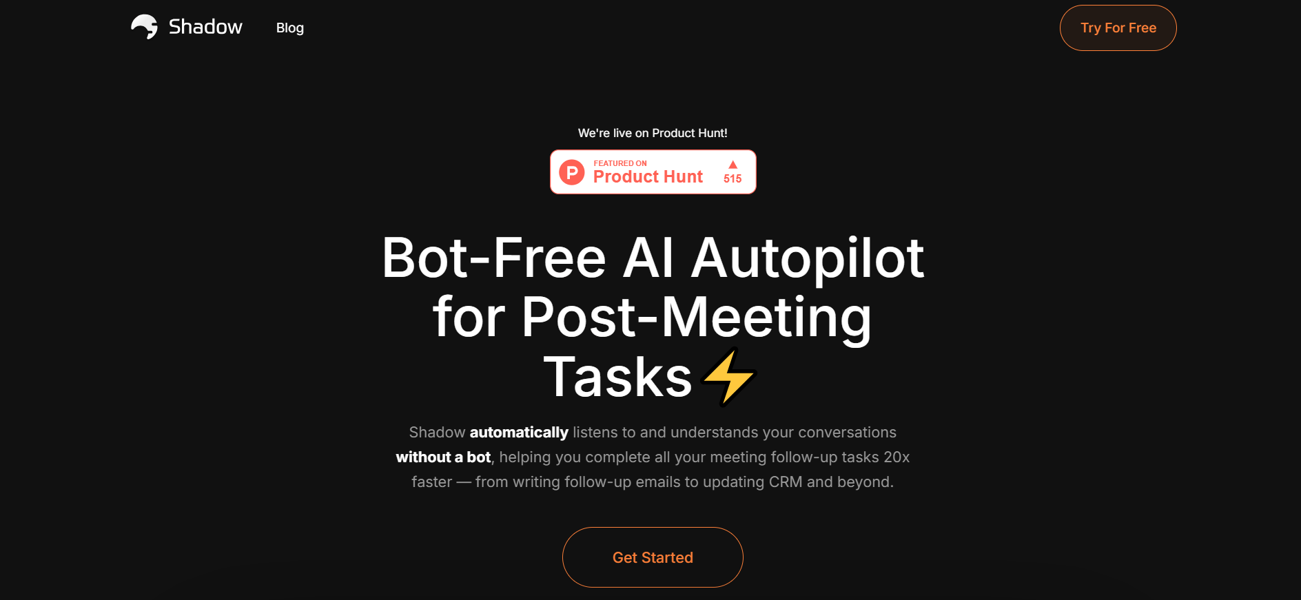 Shadow - AI Tool for Post-Meeting Tasks