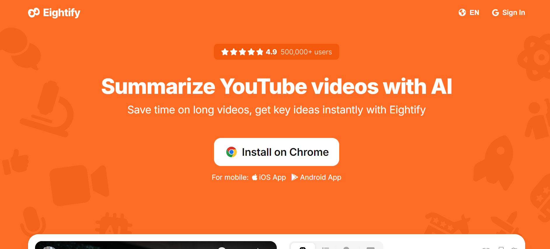 Eightify - AI-Powered Cliff Notes for YouTube