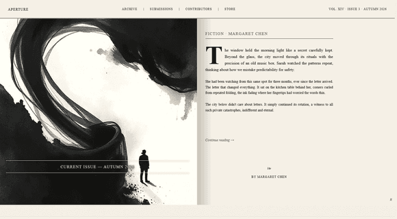 Literary magazine website template 
