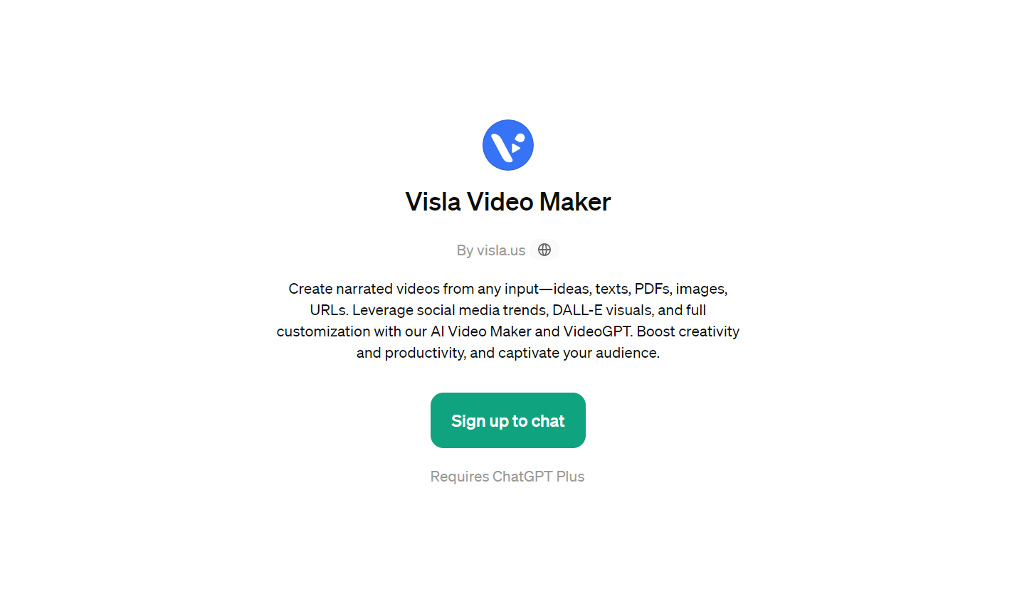Visla Video Maker - Generate Narrated Videos
