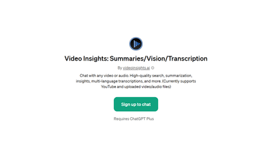 Video Insights: Summaries/Vision/Transcription