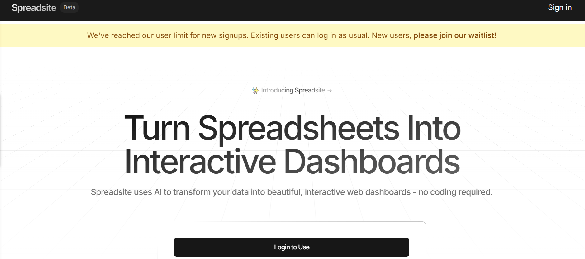 Spreadsite AI - Turn Spreadsheets into Dashboards