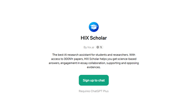 HIX Scholar - Personal AI Research Assistant