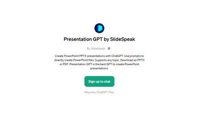 Presentation GPT by SlideSpeak - Easily Create Powerpoint Files