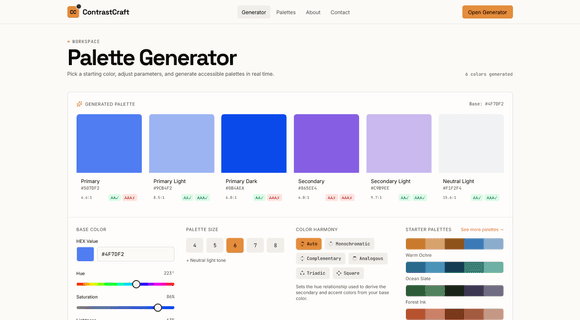 Color palette generator