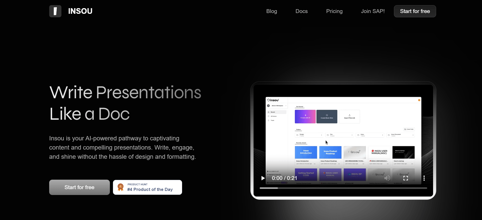 Insou - Create Captivating Content & Presentations