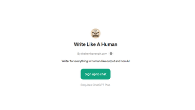 Write Like a Human - for Non-AI Writing