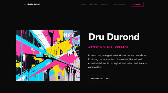 Artist portfolio template 