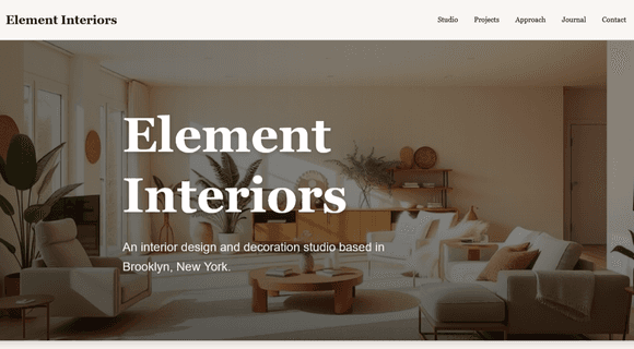 Interior design portfolio example