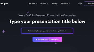 Decktopus AI - Craft Next-Level Presentations and Get Your Message Across